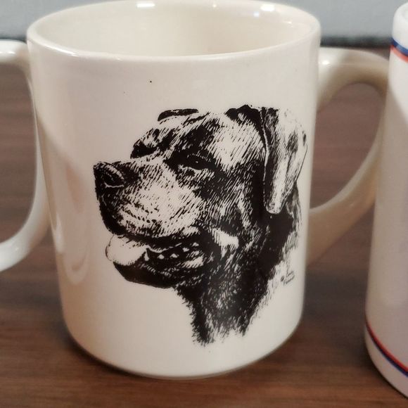 3 Rottweiler Dog Portrait Coffee Mug Cup Ceramic C. Farmer R. Maystead Mugs Cups - Picture 3 of 9